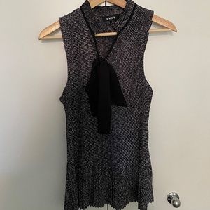DKNY Sleeveless Bow Blouse